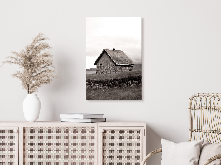 Canvas Print Fisherman's Hut (1-piece) Vertical - landscape of mountain architecture 130255 additionalImage 3