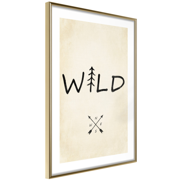 Poster Wild Nature - English text with a tree element on a beige background 130455 additionalImage 9