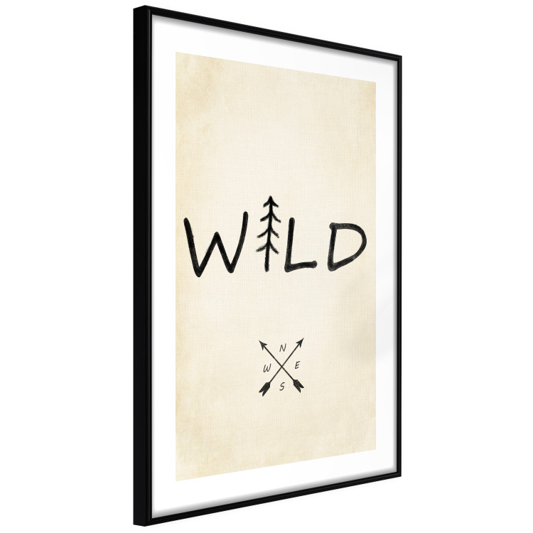 Poster Wild Nature - English text with a tree element on a beige background 130455 additionalImage 8
