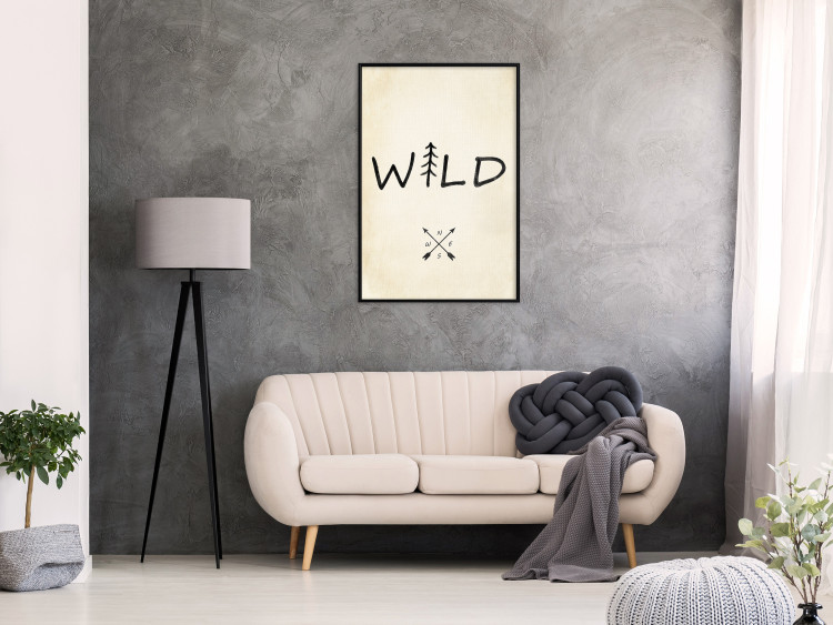 Poster Wild Nature - English text with a tree element on a beige background 130455 additionalImage 4