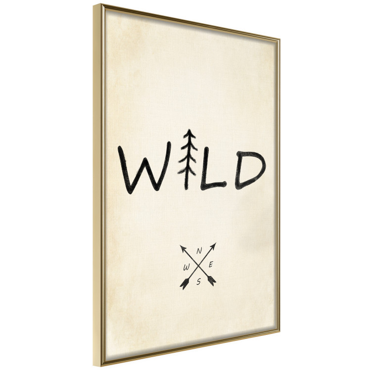 Poster Wild Nature - English text with a tree element on a beige background 130455 additionalImage 12