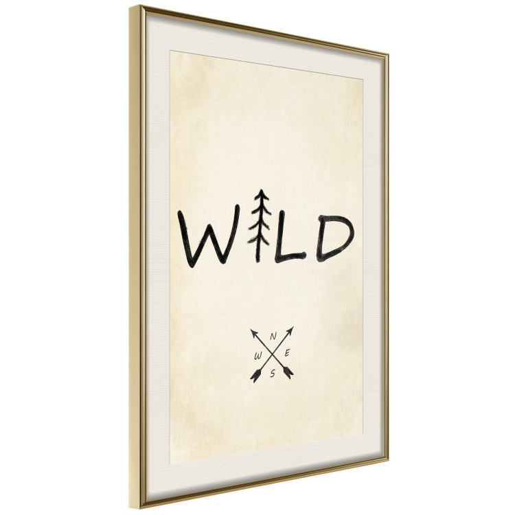 Poster Wild Nature - English text with a tree element on a beige background 130455 additionalImage 3