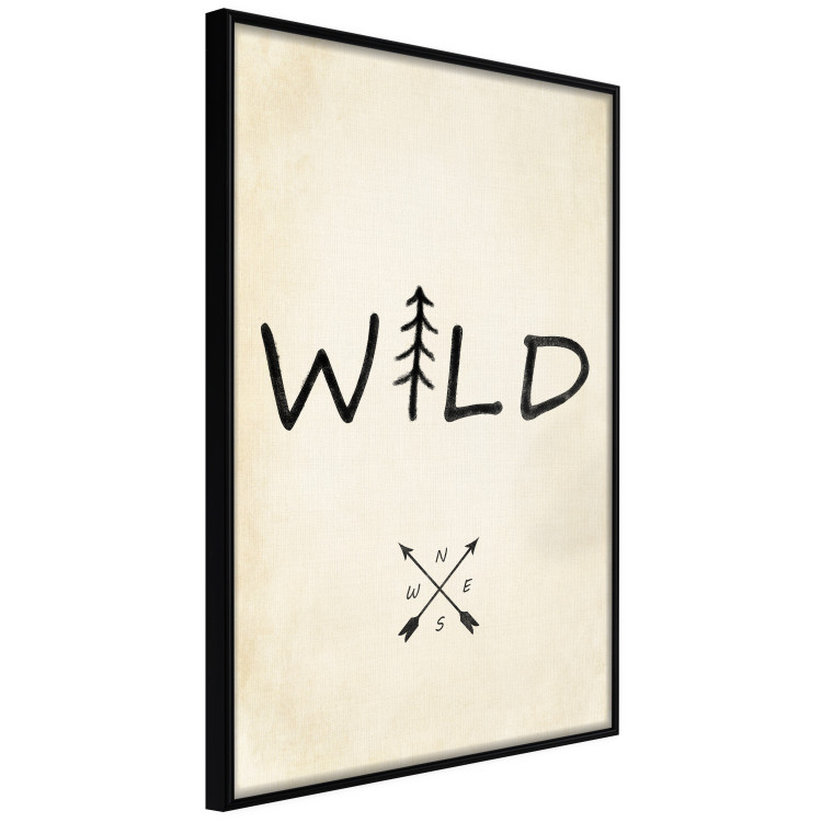 Poster Wild Nature - English text with a tree element on a beige background 130455 additionalImage 13