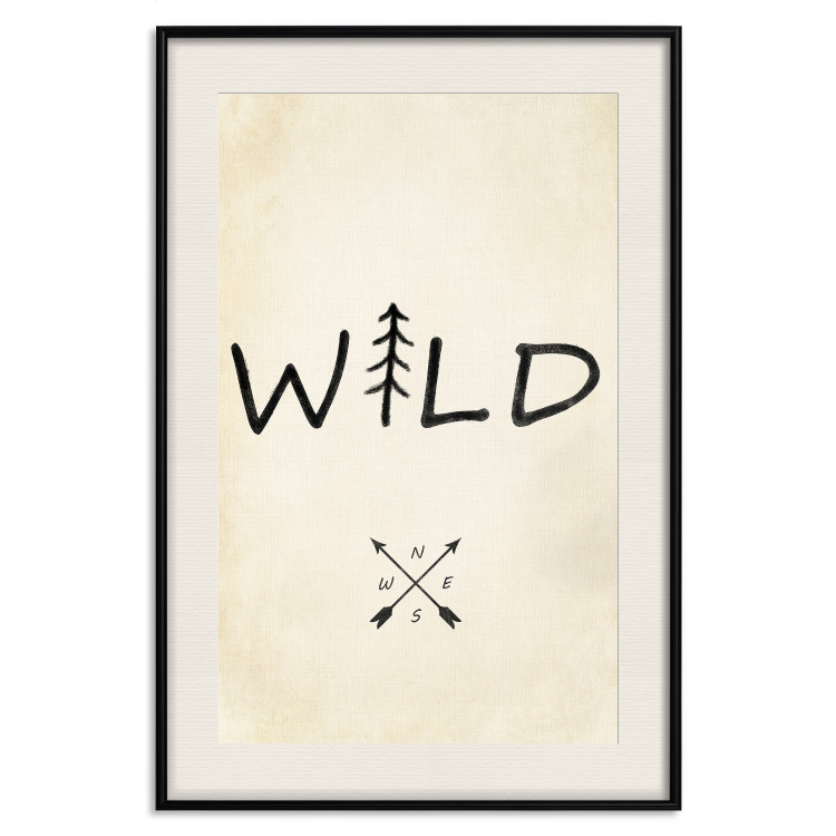 Poster Wild Nature - English text with a tree element on a beige background 130455 additionalImage 24