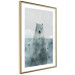 Poster Polar Bear - animal in water with fish against a winter composition background 130755 additionalThumb 5