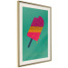 Poster Treat Yourself - colorful popsicle ice creams on a solid turquoise background 131955 additionalThumb 3