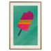 Poster Treat Yourself - colorful popsicle ice creams on a solid turquoise background 131955 additionalThumb 20