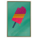Poster Treat Yourself - colorful popsicle ice creams on a solid turquoise background 131955 additionalThumb 17