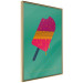 Poster Treat Yourself - colorful popsicle ice creams on a solid turquoise background 131955 additionalThumb 14