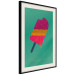 Poster Treat Yourself - colorful popsicle ice creams on a solid turquoise background 131955 additionalThumb 2