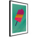 Poster Treat Yourself - colorful popsicle ice creams on a solid turquoise background 131955 additionalThumb 8