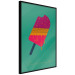 Poster Treat Yourself - colorful popsicle ice creams on a solid turquoise background 131955 additionalThumb 11