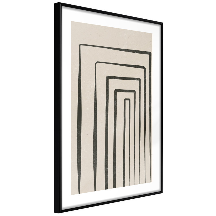 Poster High Colonnade - black lines creating patterns in abstract motif 134355 additionalImage 14