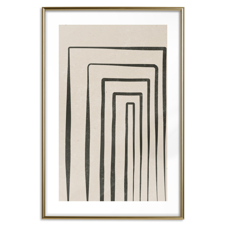 Poster High Colonnade - black lines creating patterns in abstract motif 134355 additionalImage 16