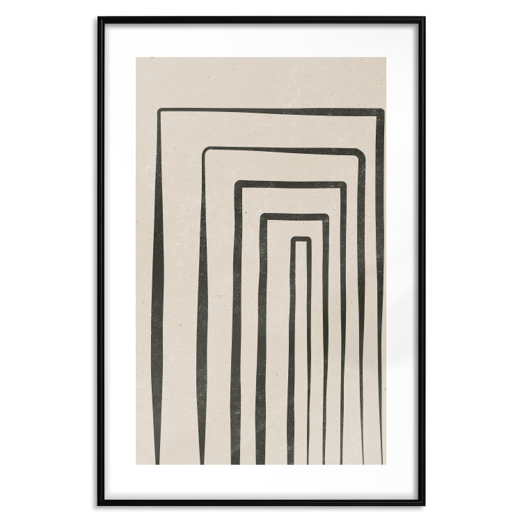 Poster High Colonnade - black lines creating patterns in abstract motif 134355 additionalImage 17