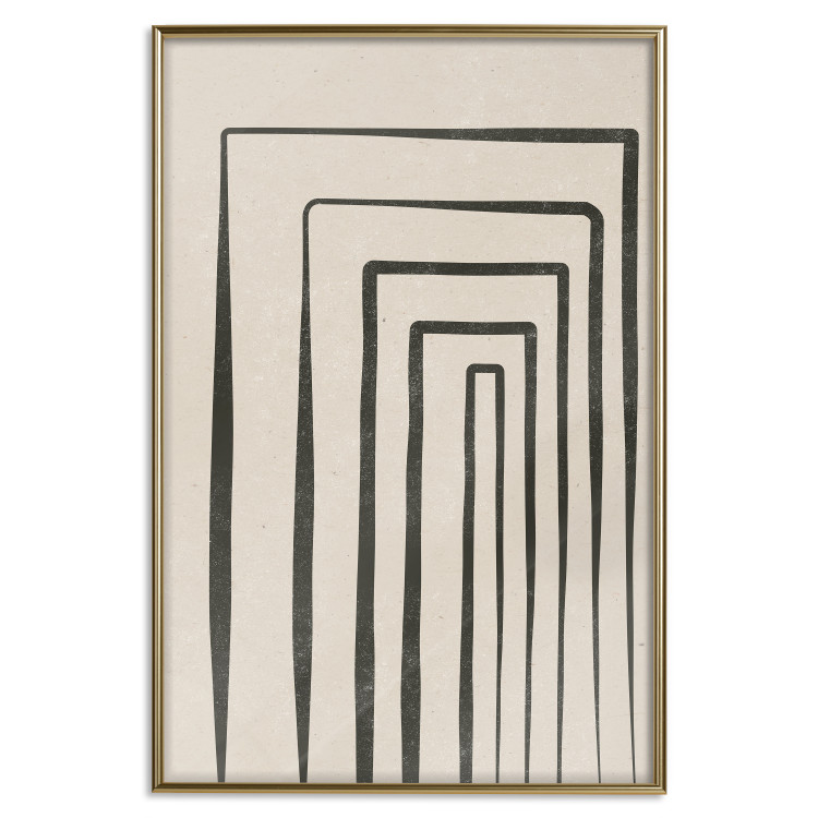 Poster High Colonnade - black lines creating patterns in abstract motif 134355 additionalImage 21