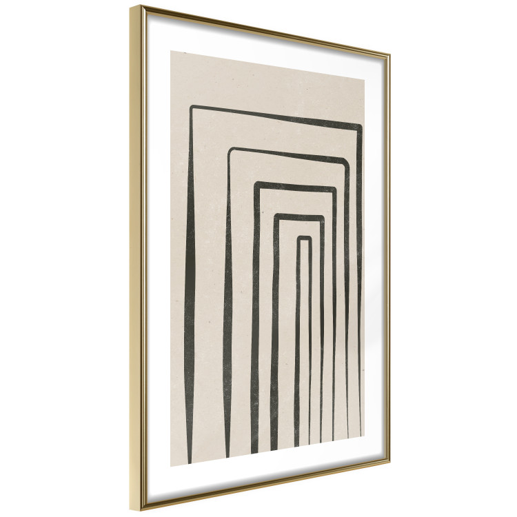 Poster High Colonnade - black lines creating patterns in abstract motif 134355 additionalImage 8