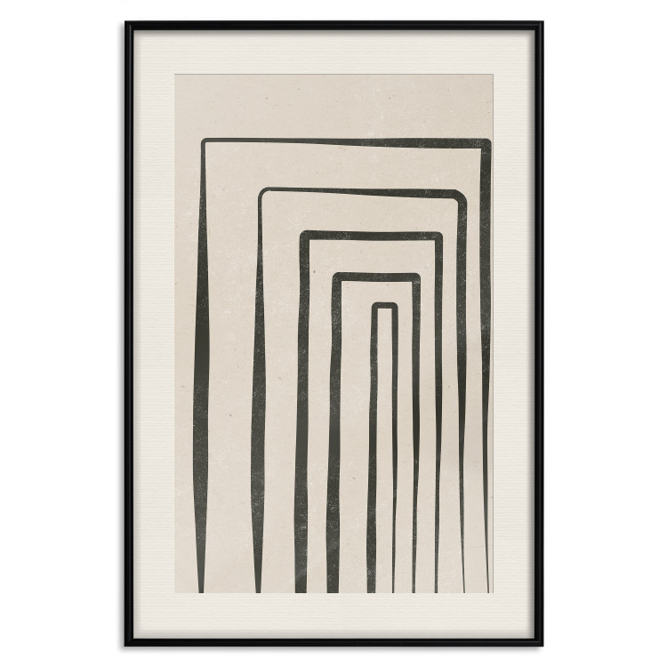 Poster High Colonnade - black lines creating patterns in abstract motif 134355 additionalImage 19
