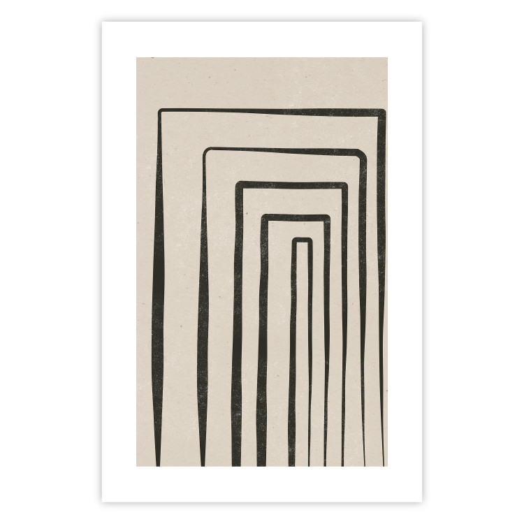 Poster High Colonnade - black lines creating patterns in abstract motif 134355 additionalImage 19