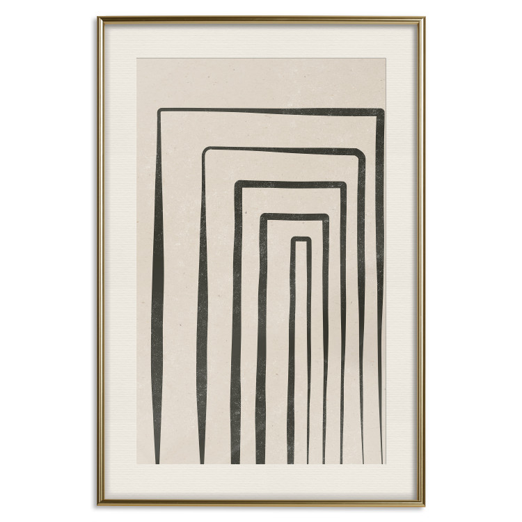 Poster High Colonnade - black lines creating patterns in abstract motif 134355 additionalImage 20
