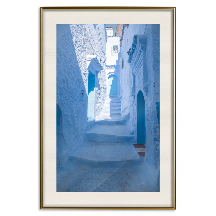 Wall Poster Architecture of Blue - blue stone buildings and stairs in the city 134755 additionalImage 20