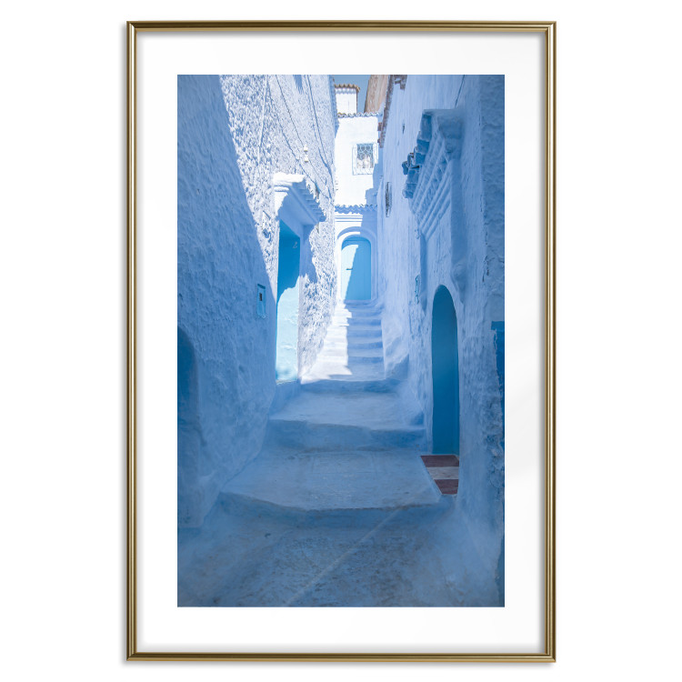 Wall Poster Architecture of Blue - blue stone buildings and stairs in the city 134755 additionalImage 14