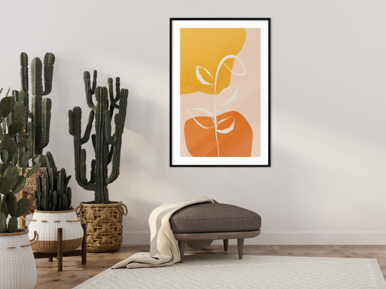 Poster Young Plant - abstract plant on a colorful and pastel background 135655 additionalImage 17