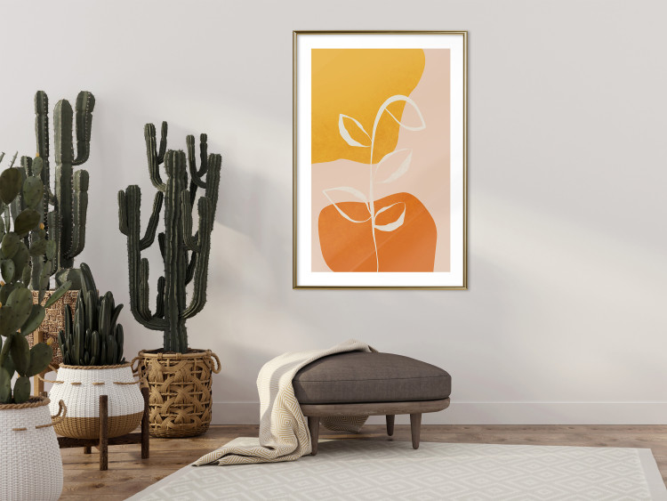 Poster Young Plant - abstract plant on a colorful and pastel background 135655 additionalImage 11