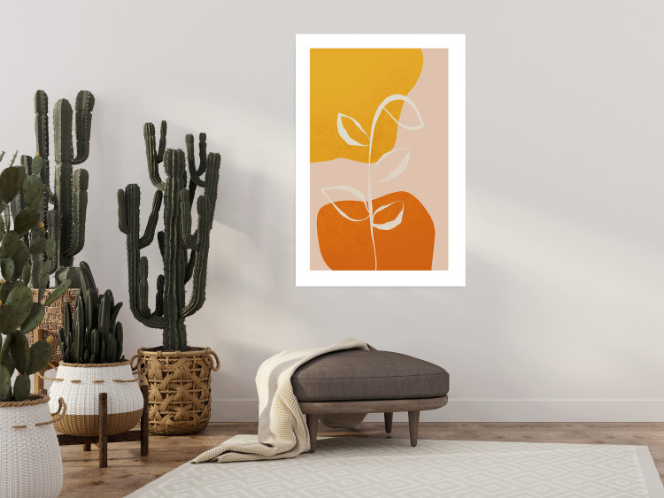 Poster Young Plant - abstract plant on a colorful and pastel background 135655 additionalImage 22