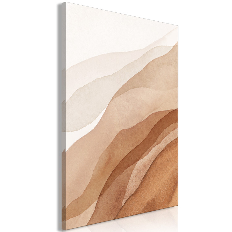 Canvas Art Print Brown-beige Waves - Modern Abstraction in Boho style 135955 additionalImage 2