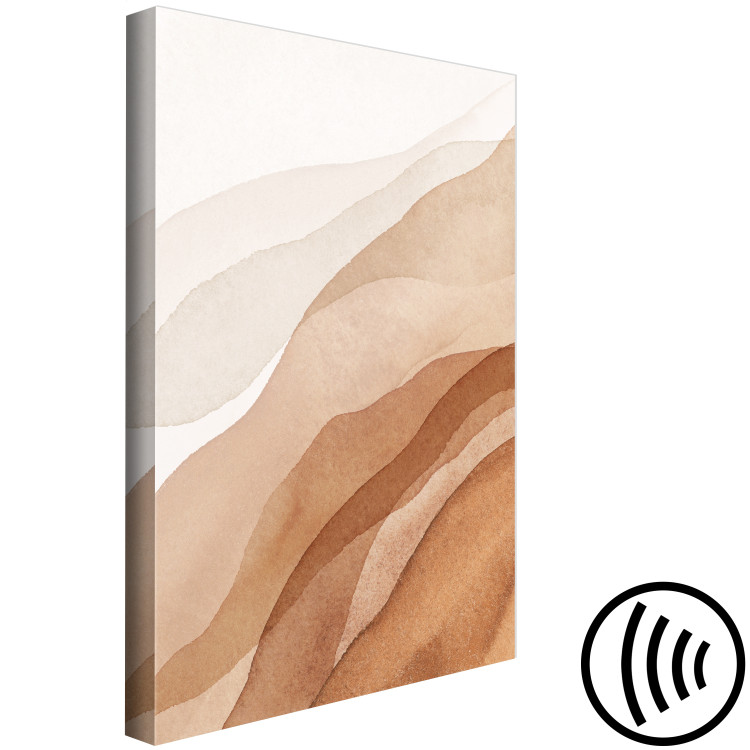 Canvas Art Print Brown-beige Waves - Modern Abstraction in Boho style 135955 additionalImage 6