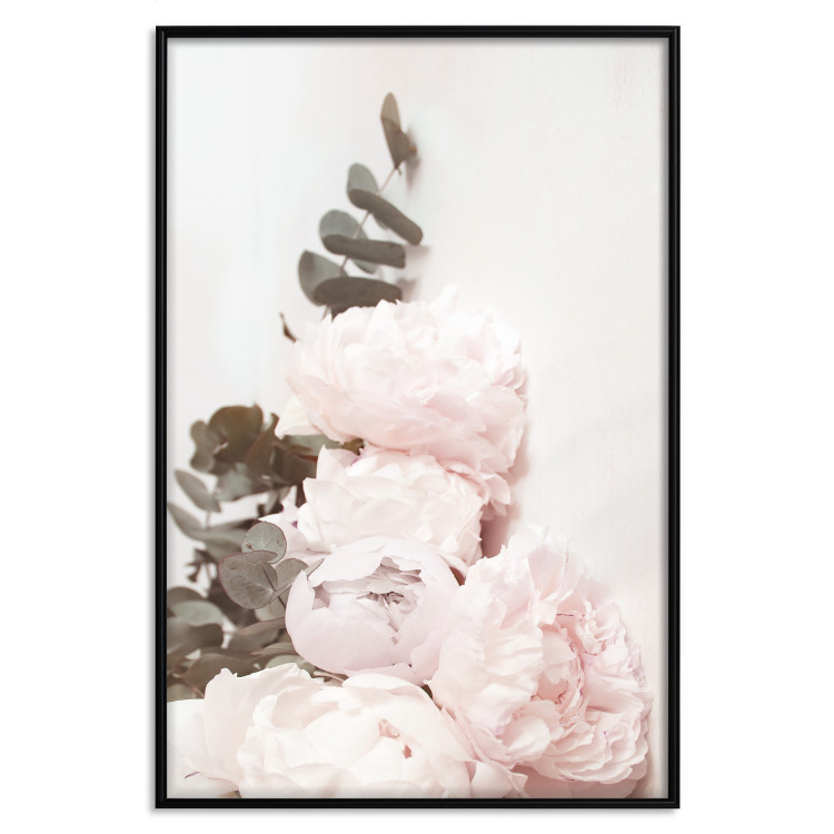 Poster Vanilla Peonies - a romantic composition with flowers on a light background 136455 additionalImage 10