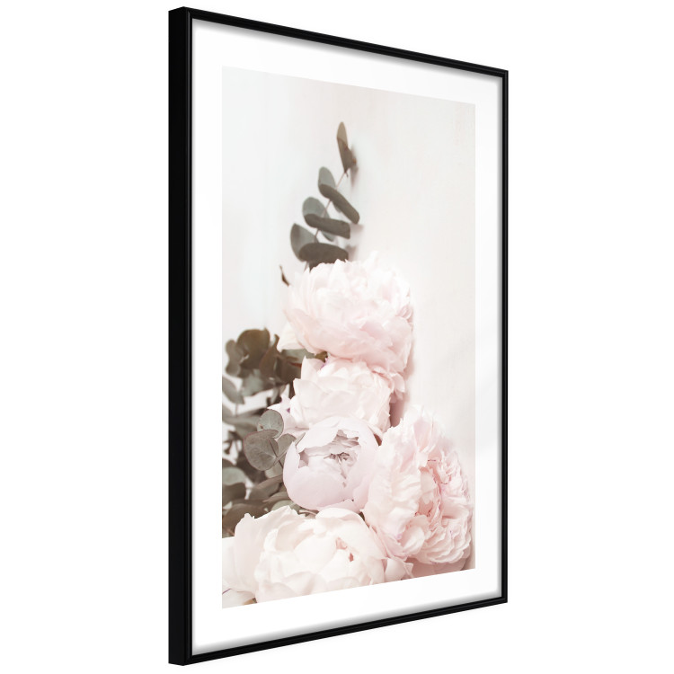 Poster Vanilla Peonies - a romantic composition with flowers on a light background 136455 additionalImage 15