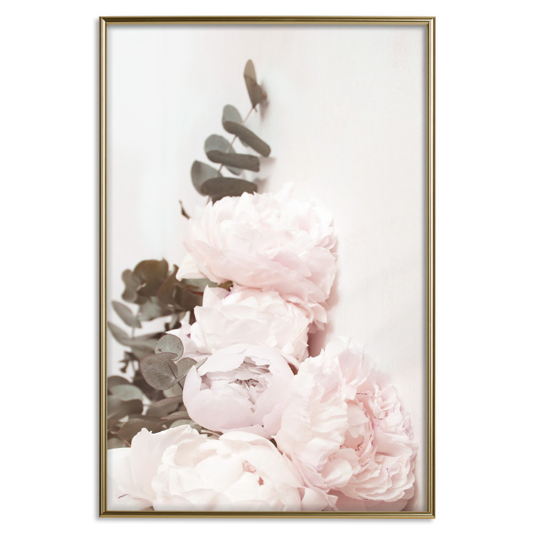 Poster Vanilla Peonies - a romantic composition with flowers on a light background 136455 additionalImage 5