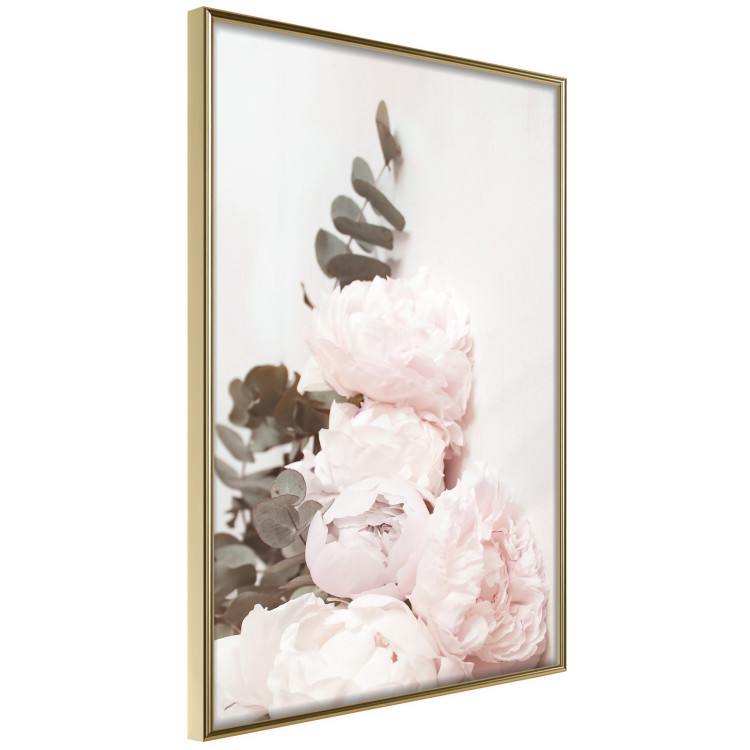 Poster Vanilla Peonies - a romantic composition with flowers on a light background 136455 additionalImage 26
