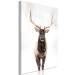 Canvas Art Print Deer in the Snow (1-piece) Vertical - animal and frosty winter backdrop 137955 additionalThumb 2