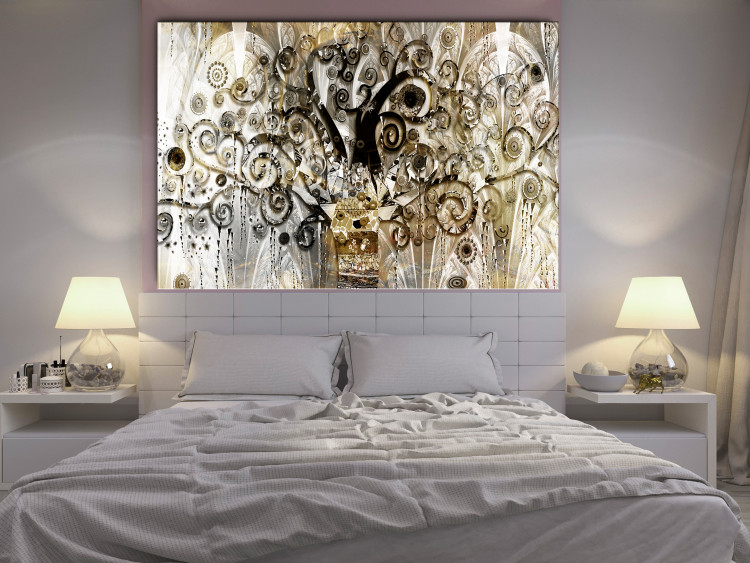 Canvas Art Print Abstract Tree (1-piece) - mosaic in the style of Gustav Klimt 143955 additionalImage 3