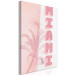 Canvas Print City Neons (1-piece) - pink Miami sign against a tall palm tree 144355 additionalThumb 2