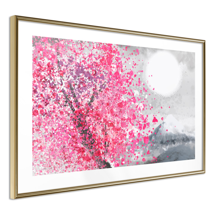 Wall Poster Japanese Views - Landscape With Mount Fuji and a Pink Tree  145755 additionalImage 11