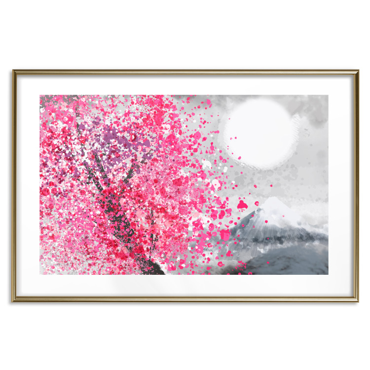 Wall Poster Japanese Views - Landscape With Mount Fuji and a Pink Tree  145755 additionalImage 17