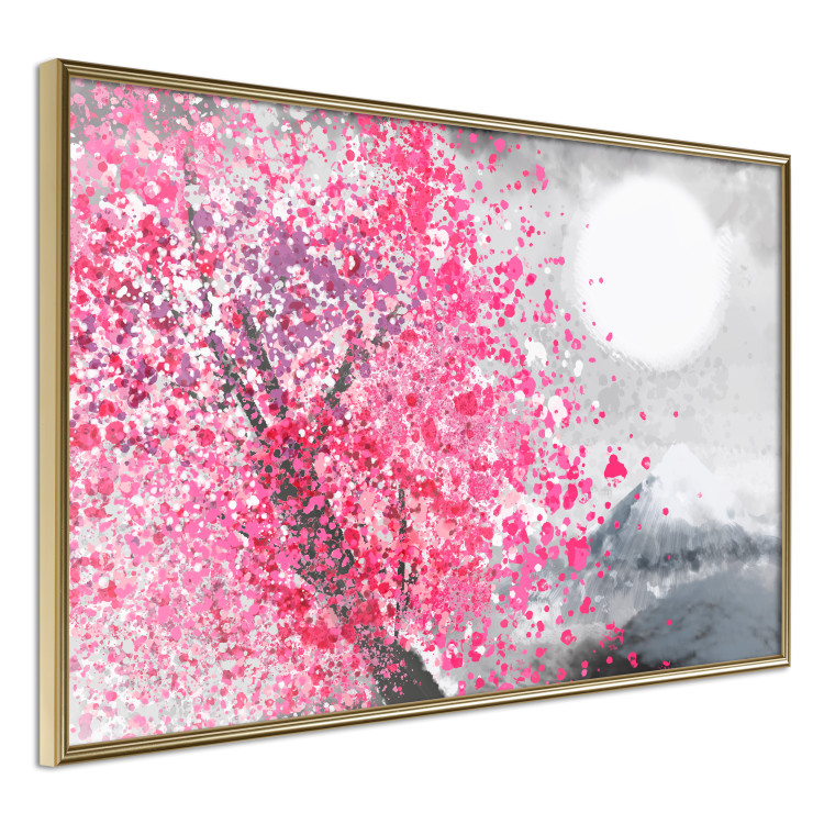 Wall Poster Japanese Views - Landscape With Mount Fuji and a Pink Tree  145755 additionalImage 3