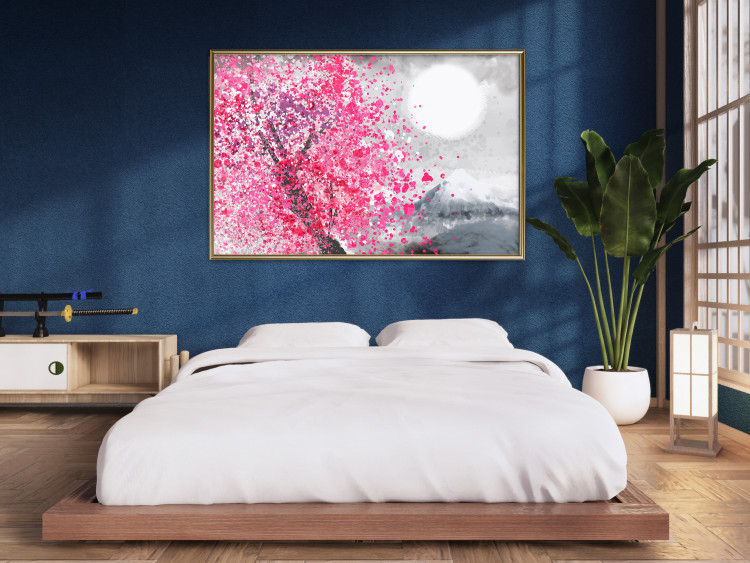 Wall Poster Japanese Views - Landscape With Mount Fuji and a Pink Tree  145755 additionalImage 7