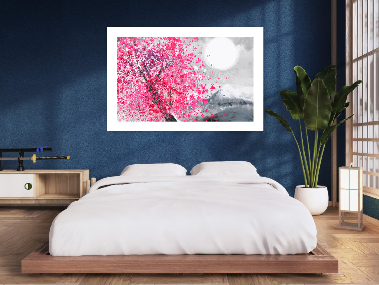 Wall Poster Japanese Views - Landscape With Mount Fuji and a Pink Tree  145755 additionalImage 8
