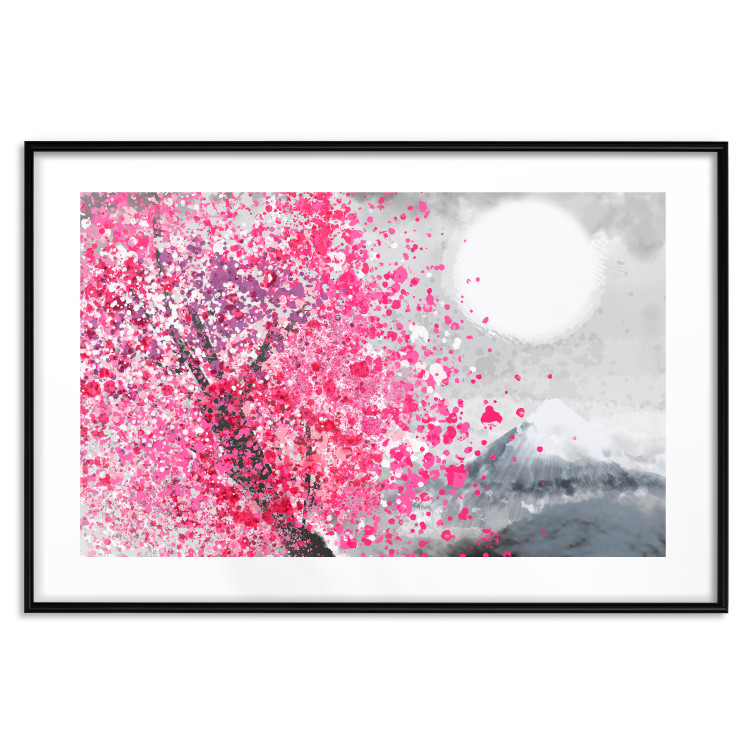 Wall Poster Japanese Views - Landscape With Mount Fuji and a Pink Tree  145755 additionalImage 14
