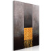Canvas Art Print Painted Abstraction - Geometric Composition on a Metallic Background 146655 additionalThumb 2