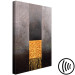 Canvas Art Print Painted Abstraction - Geometric Composition on a Metallic Background 146655 additionalThumb 6