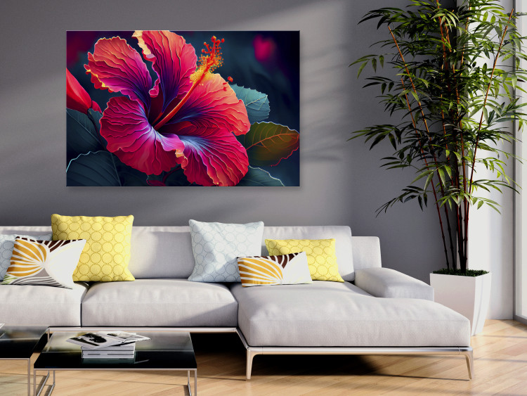 Canvas Exotic Flower - Colorful Floristic Motif in Close-up 149855 additionalImage 3