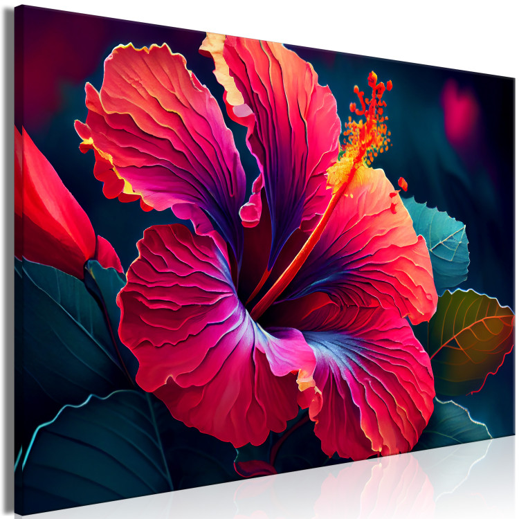 Canvas Exotic Flower - Colorful Floristic Motif in Close-up 149855 additionalImage 2