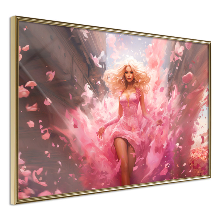 Wall Poster A Burst of Pink - Barbie Walking Through the City in an Amazing Dress 151555 additionalImage 4