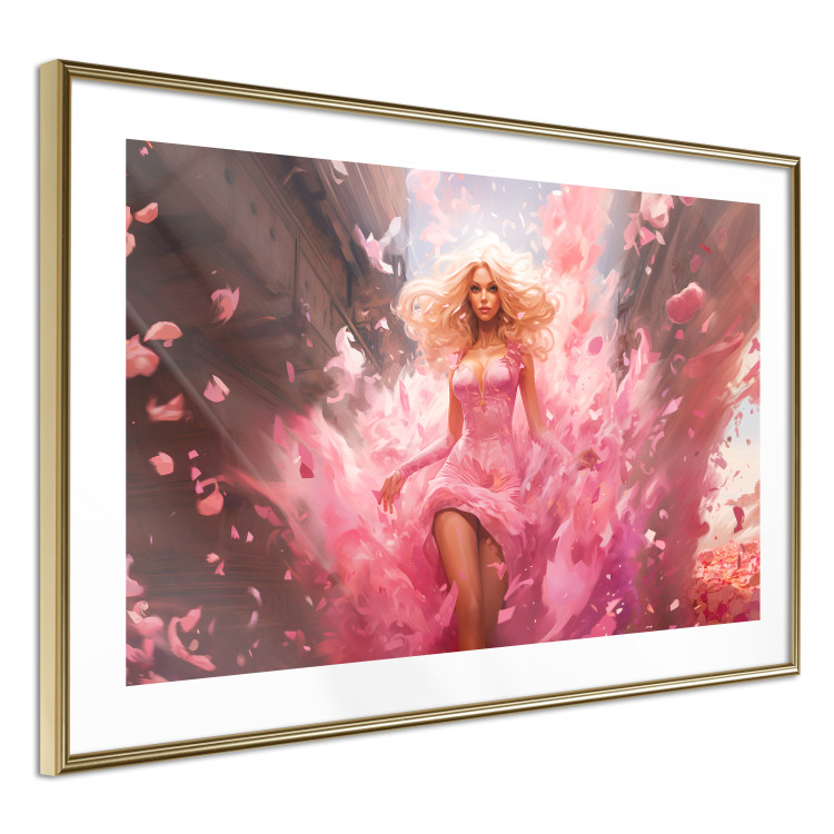 Wall Poster A Burst of Pink - Barbie Walking Through the City in an Amazing Dress 151555 additionalImage 3